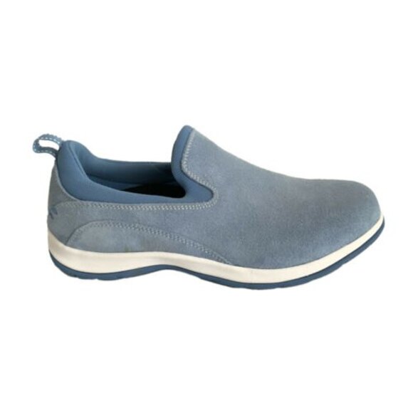 Lands’ End Suede Slip-on Loafers Blue White 9D main image 9